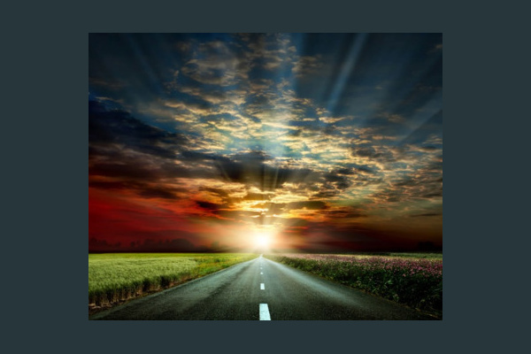 highway and sky image